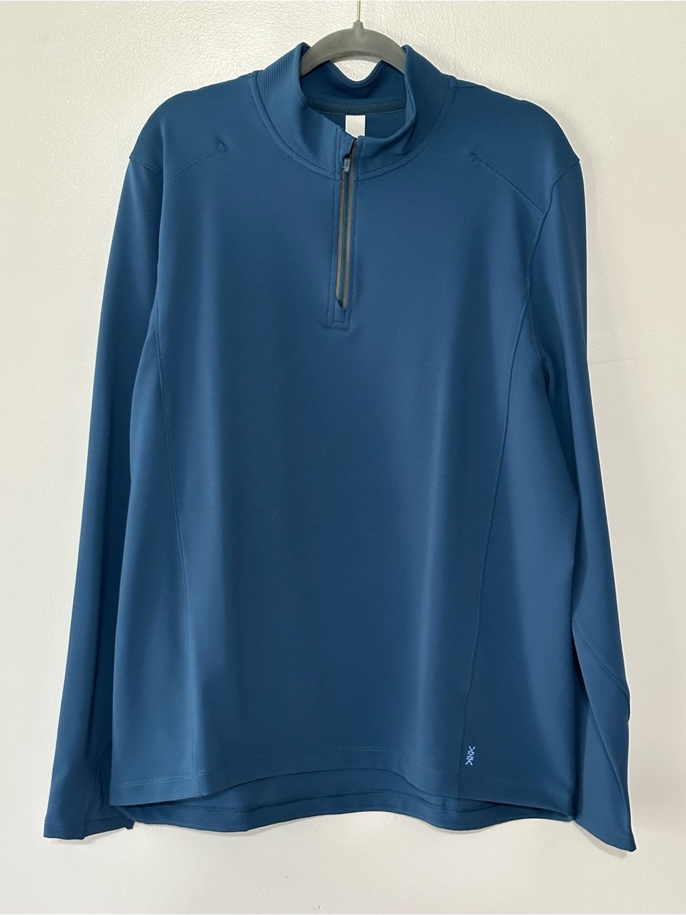 Rhone Covert Rib Quarter-Zip Pullover in Cape Blue Men's Size X-Large
